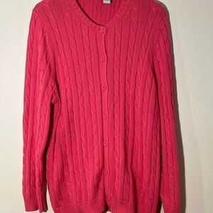 Cherokee Cable Knot Cardigan Vintage Size 1X